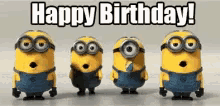Happy Birthday Minion GIF - Happy Birthday Minion Singing GIFs