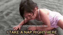I Take A Nap Right Here Beach GIF - I Take A Nap Right Here Beach Sand GIFs