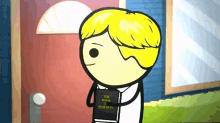 a cartoon character holding a book that says the book of memes