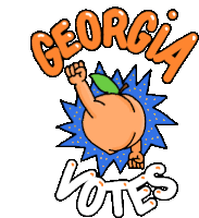 Georgia Voters Matter Georgia Votes Sticker - Georgia Voters Matter Georgia Votes Fist Stickers