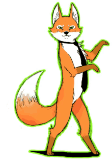 cute dancing fox tie