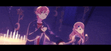 a boy and a girl are standing next to each other