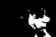 a black and white drawing of a woman holding a ring