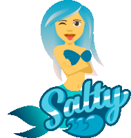 Salty Mermaid Life Sticker - Salty Mermaid Life Joypixels Stickers