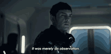 It Was Merely An Observation Spock GIF - It Was Merely An Observation Spock Ethan Peck GIFs