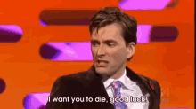 Oh We'Re Up For The Same Job? Great! GIF - David Tennant Interview Audio GIFs