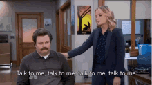 Talk To Me Parks And Rec GIF - Talk To Me Parks And Rec Ron Swanson GIFs