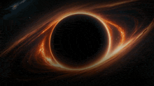 a black hole in the middle of a dark space