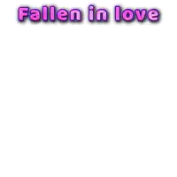 a cartoon character with the words " fallen in love " above it
