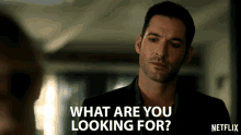 What Are You Looking For Lucifer Morningstar GIF - What Are You Looking For Lucifer Morningstar Tom Ellis GIFs