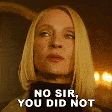 a woman says no sir you did not in front of her