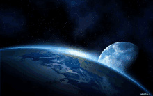 Earth And Moon Space GIF