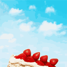 Cake Strawberry GIF - Cake Strawberry Jump GIFs