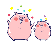 Cute Piggy Sticker - Cute Piggy Happy Stickers