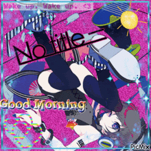 a picture of a girl saying good morning