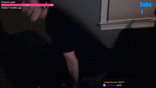 a screenshot of a twitch stream with the number 1 in the lower right corner