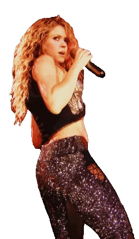Shakira Singer Sticker - Shakira Singer Microphone Stickers