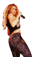 Shakira Singer Sticker - Shakira Singer Microphone Stickers