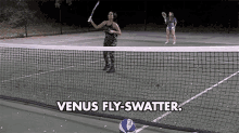 venus fly swatter tennis smash sports past time
