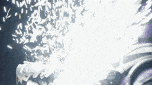 white confetti is being thrown from a machine
