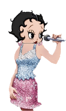 Betty Boop Sings Your Favorite Song Sticker - Betty Boop Sings Your Favorite Song Sparkling Stickers