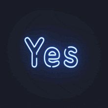 neon sign english yes agreed purple