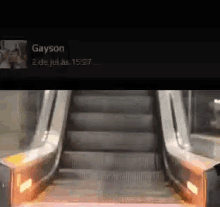 subindo escada escalator recorded