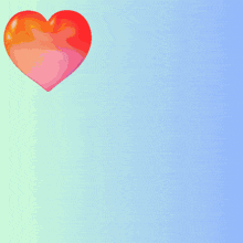 a colorful graphic with a heart and the words " i love you " in red