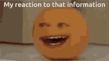Annoying Orange Reaction GIF - Annoying Orange Reaction My Reaction To That Information GIFs
