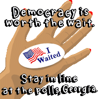 Democracy Is Worth The Wait Democracy Sticker - Democracy Is Worth The Wait Democracy Worth The Wait Stickers