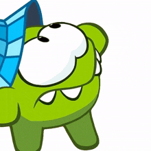 tired om nom cut the rope taking a break exhausted