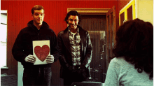Mitchell George Michael Valentines Day Card For Annie GIF - Mitchell George Michael Valentines Day Card For Annie Being Human Uk Show GIFs