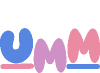 Umm Pink And Blue Lines Below Umm In Blue Purple And Pink Bubble Letters Sticker - Umm Pink And Blue Lines Below Umm In Blue Purple And Pink Bubble Letters Unsure Stickers