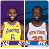 Los Angeles Lakers (87) Vs. New York Knicks (84) Third-fourth Period Break GIF - Nba Basketball Nba 2021 GIFs