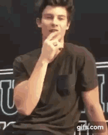 Shawn Mendes Bite Nails GIF