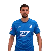 a man in a blue shirt that says sap on it