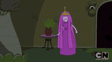 a cartoon of princess bubblegum from adventure time is shown