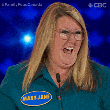 laughing mary jane family feud canada chuckling giggling