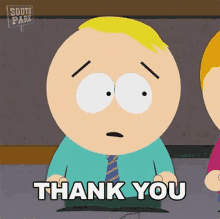 Thank You Butters Stotch GIF - Thank You Butters Stotch South Park GIFs
