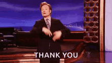 Conan O Brien Bow GIF - Conan O Brien Bow Thank You GIFs