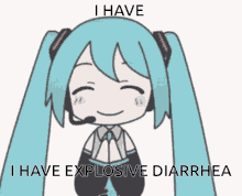 Hatsune Miku Explosive Diarrhea GIF - Hatsune Miku Explosive Diarrhea I Have Explosive Diarrhea GIFs