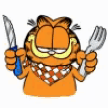 Garfield Dinner Time GIF - Garfield Dinner Time 开饭啦 GIFs