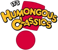 a logo for it 's humongous classics has a red circle in the middle
