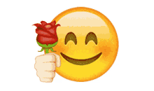 happy rose for you emoji smiley sweet