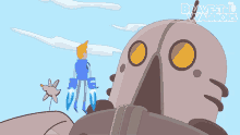 a cartoon drawing of a robot with the words bravistic warriors written on the bottom