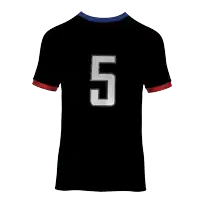 a black t-shirt with the number 5 on the back