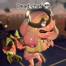 a cartoon character with a skull on her head is wearing sunglasses and a crown .
