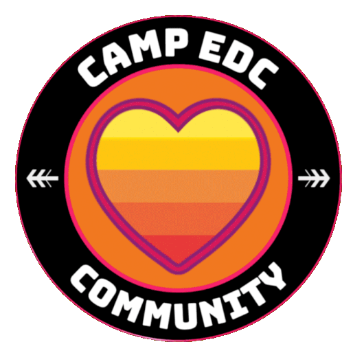 Camp Edc Community Heart Sticker