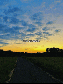 a picture of a sunset with the words ifw sunrises