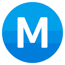 circled m symbols joypixels capital m within a circle metro
